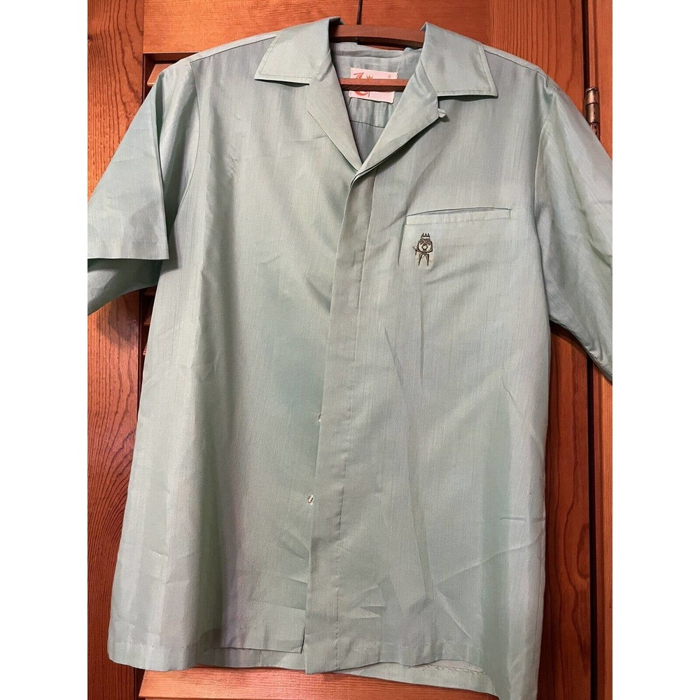 Vintage Iolani Hawaiian Executive Mens SS Button Up Shirt-Small-RayonPoly Blend
